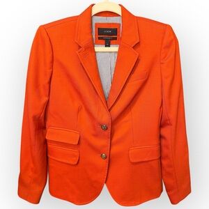 J.Crew Schoolboy Wool Blazer in Orange. Size 2 (XS)